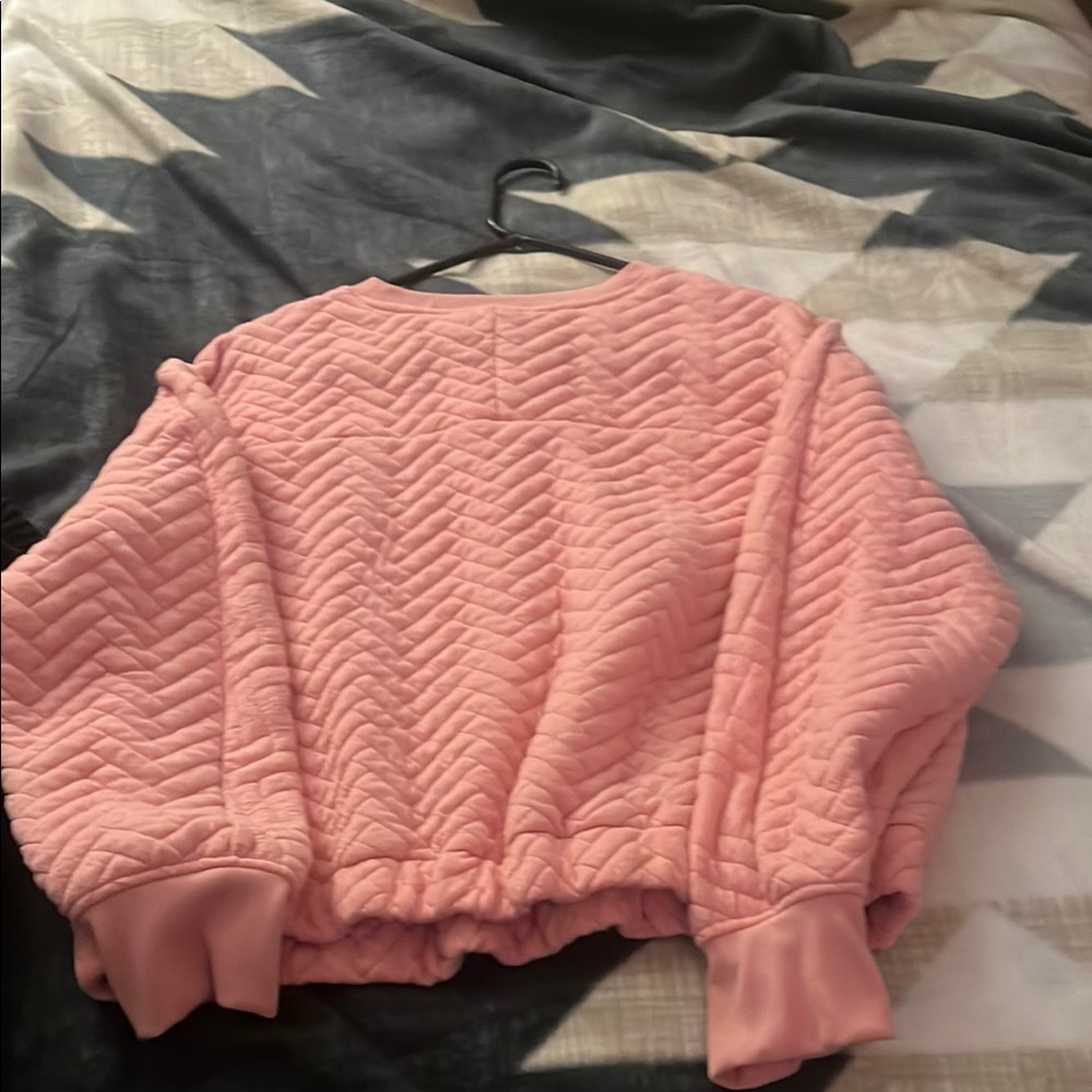 A New Day Pink Quilted Sweater - Picture 3 of 3